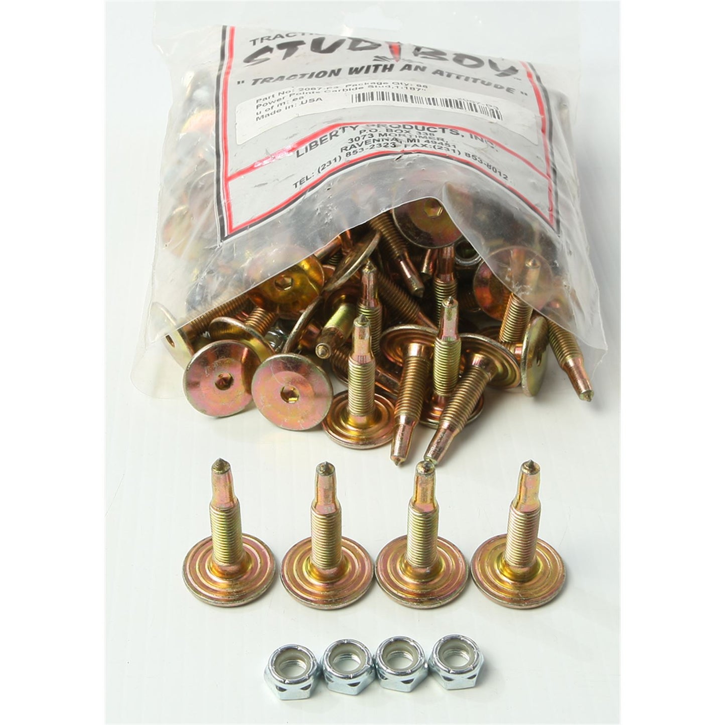 Stud Boy Power Point Push-Thru Carbide Studs 1.187" - 96/Pack 2067-P3_314653