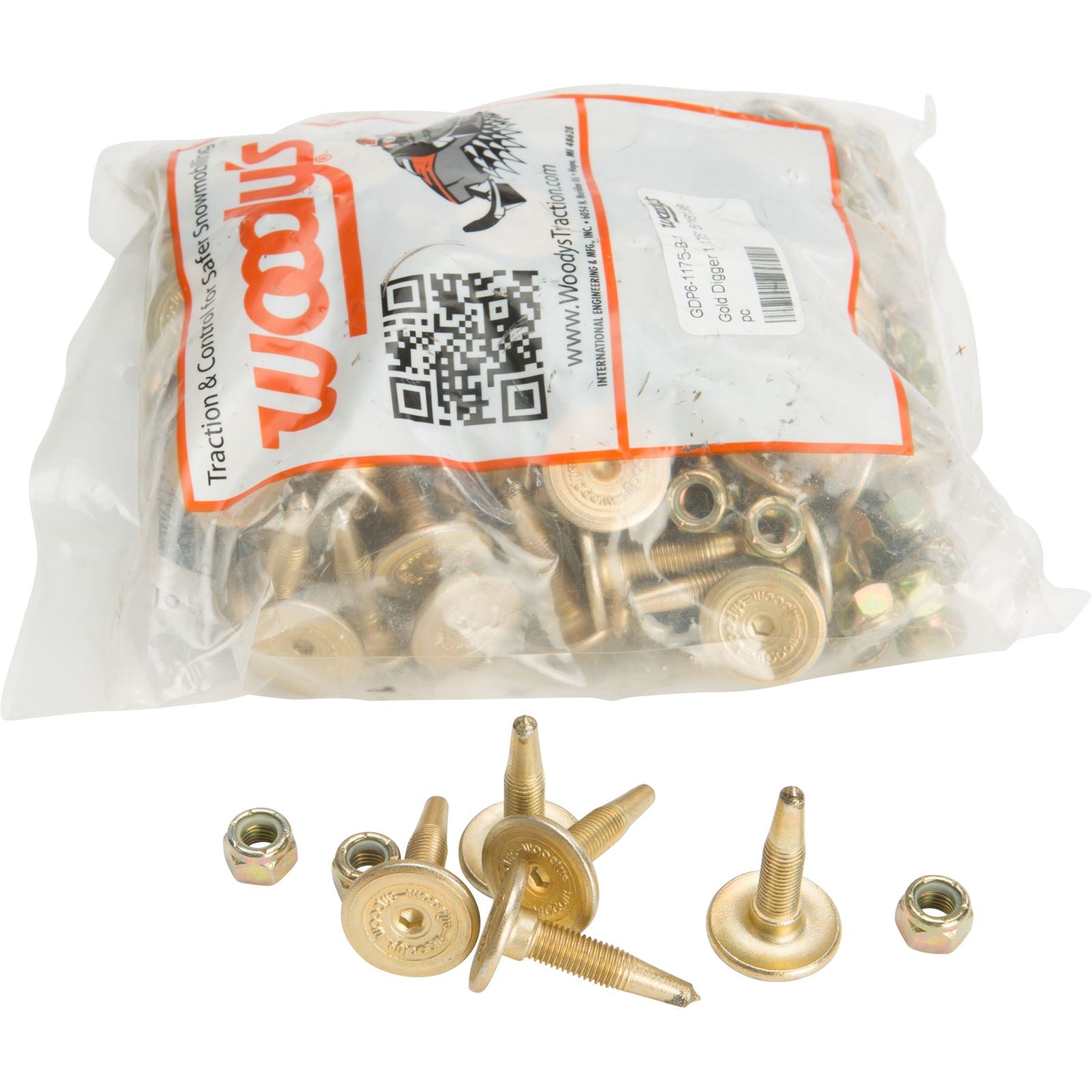 Woodys Gold Digger Carbide Traction Master Stud 1.175" - 96/Pack GDP6-1175-B_314832
