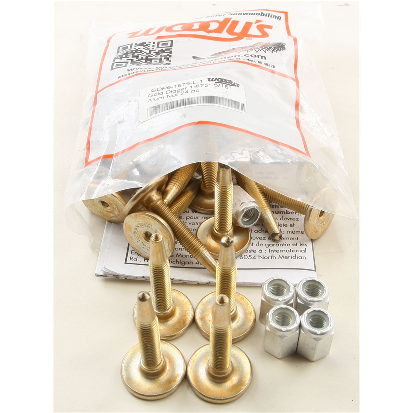 Woodys Gold Digger Carbide Traction Master Stud 1.575" - 24/Pack GDP6-1575-L_314834