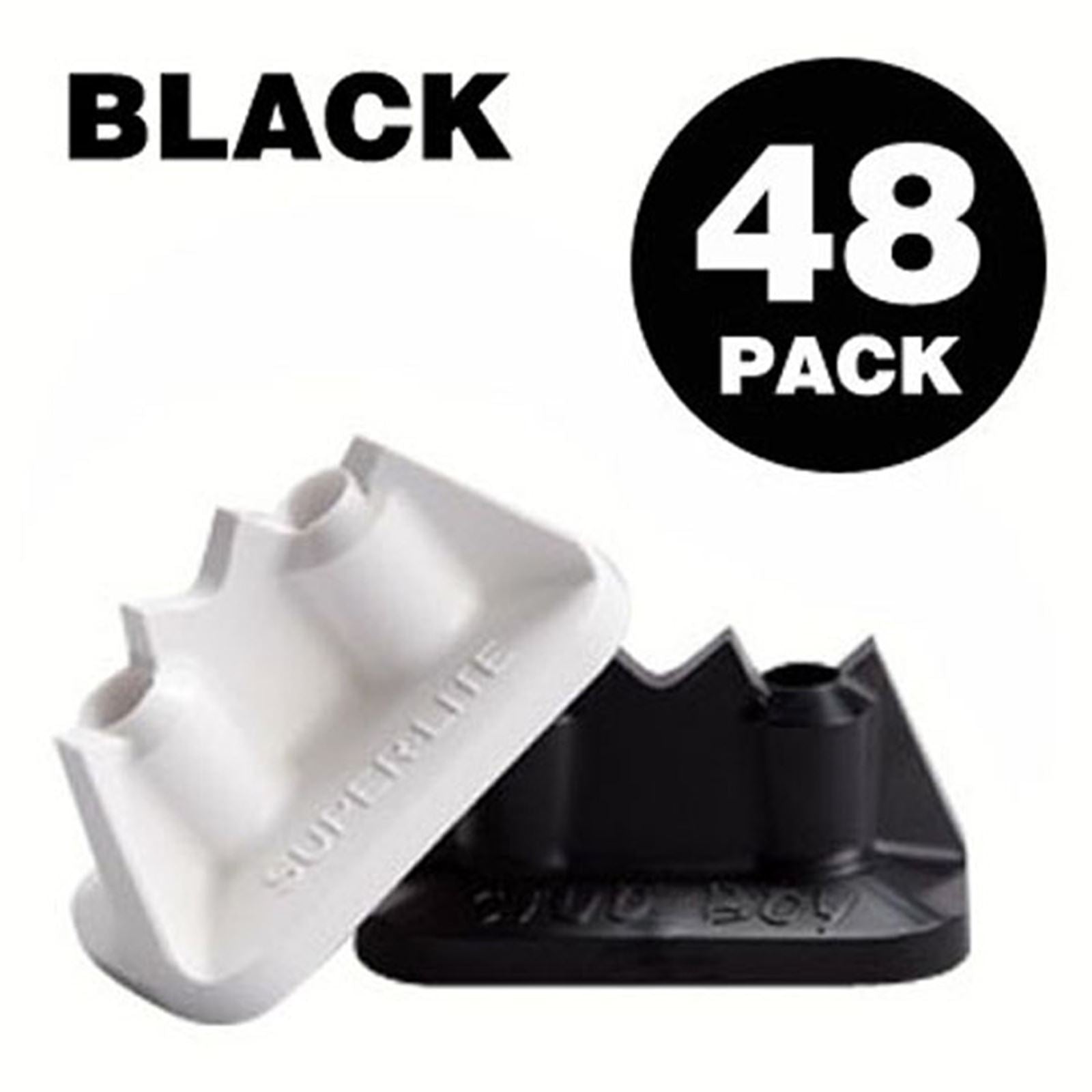 Stud Boy Super-Lite Pro Series Double Backers 0.75" - 48/Pack Black 2512-P2-BLK_605526