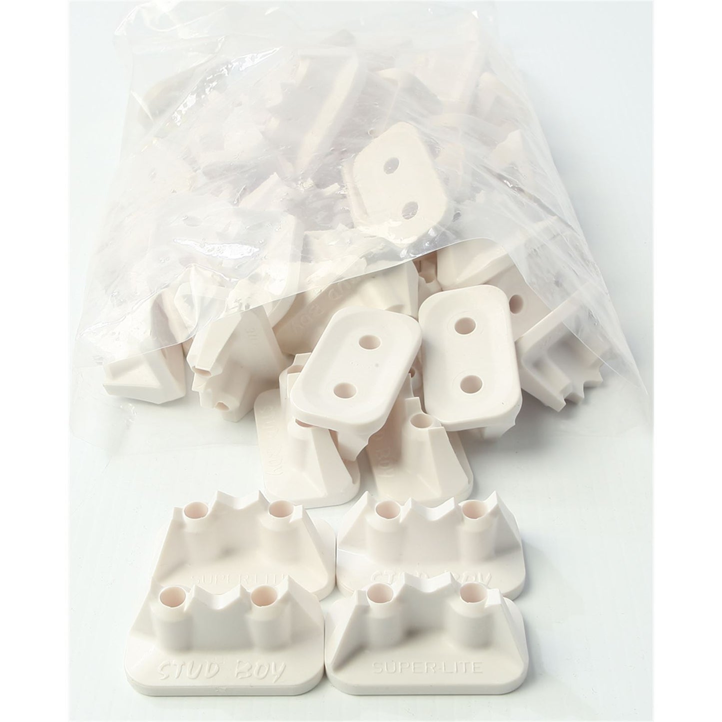 Stud Boy Super-Lite Pro Series Double Backers 0.75" - 48/Pack White 2512-P2-WHT_314925