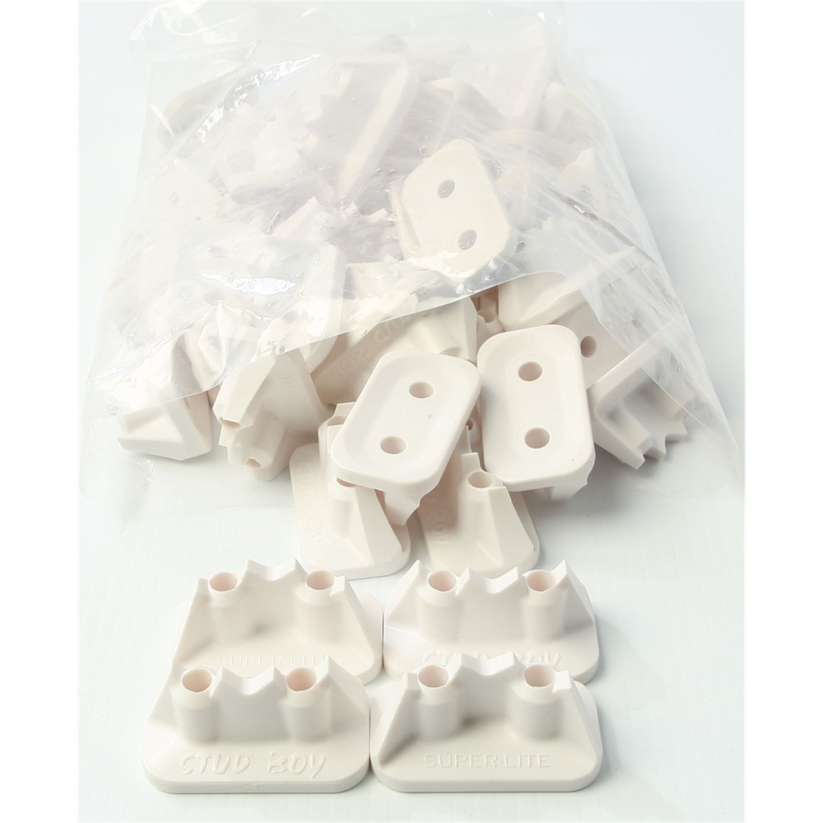 Stud Boy Super-Lite Pro Series Double Backers 0.75" - 48/Pack White 2512-P2-WHT_314925