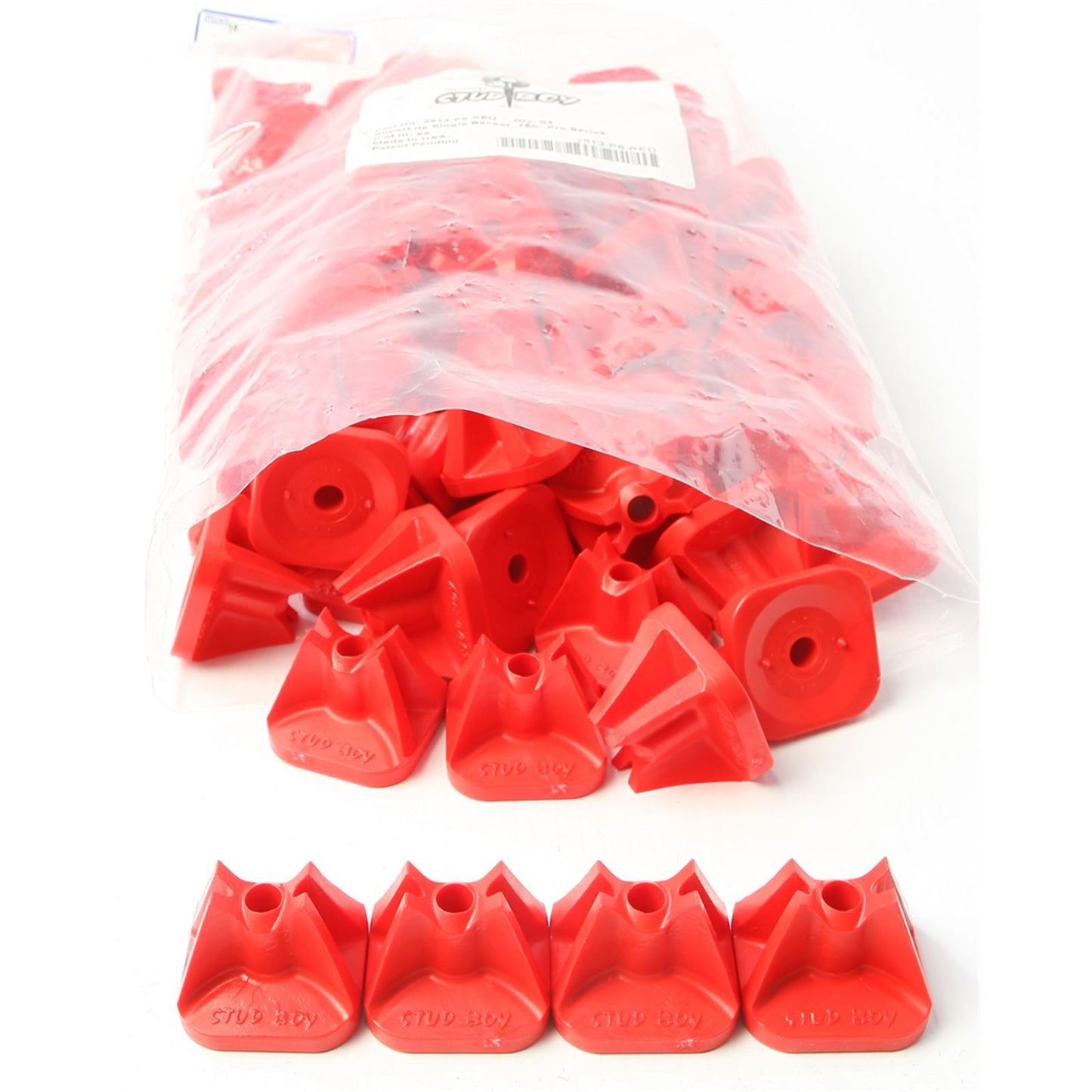 Stud Boy Super-Lite Pro Series Single Backers .75" - 84/Pack Red 2513-P8-RED_314930