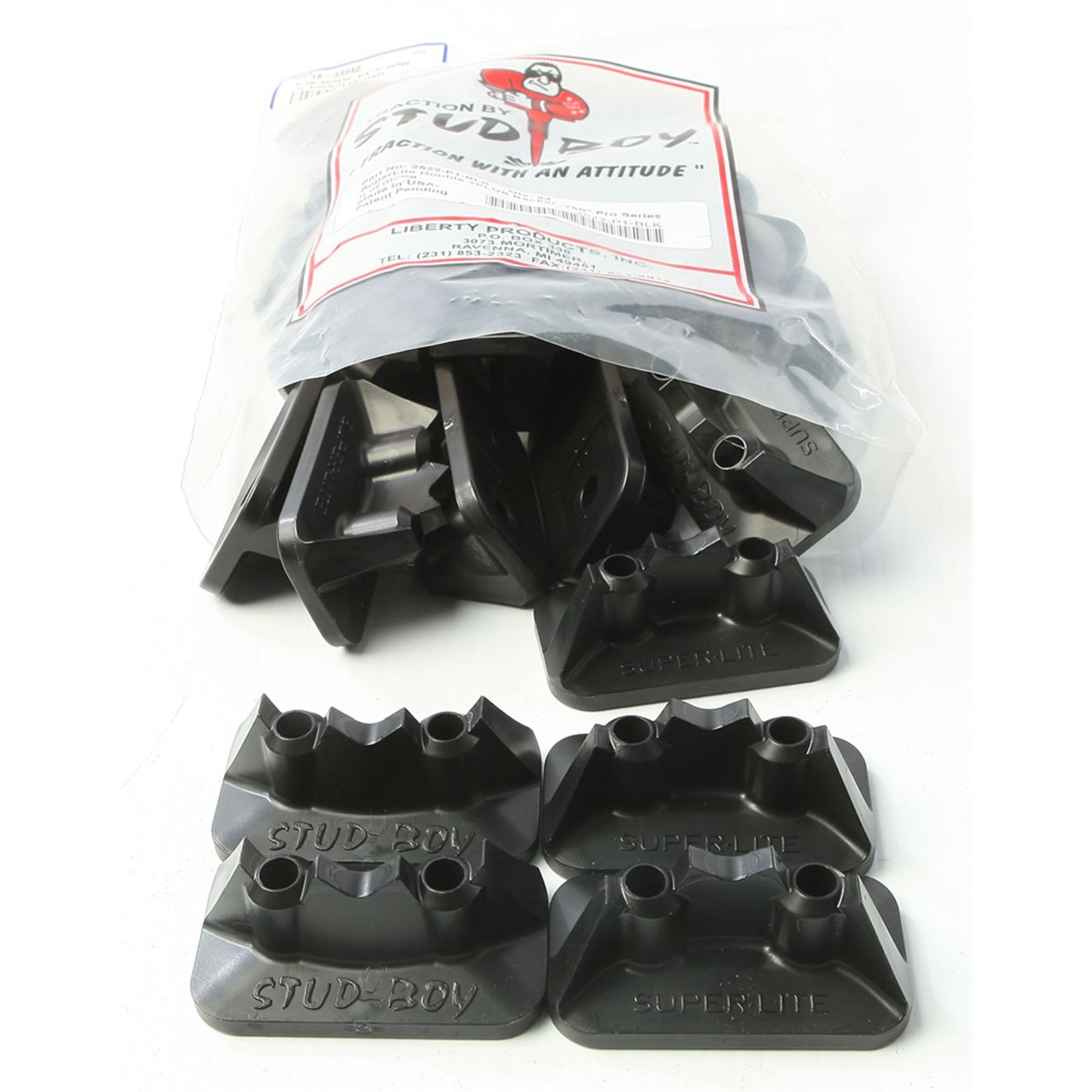 Stud Boy Super-Lite Pro Series Double Backers .75" - 24/Pack Black 2522-P1-BLK_314933