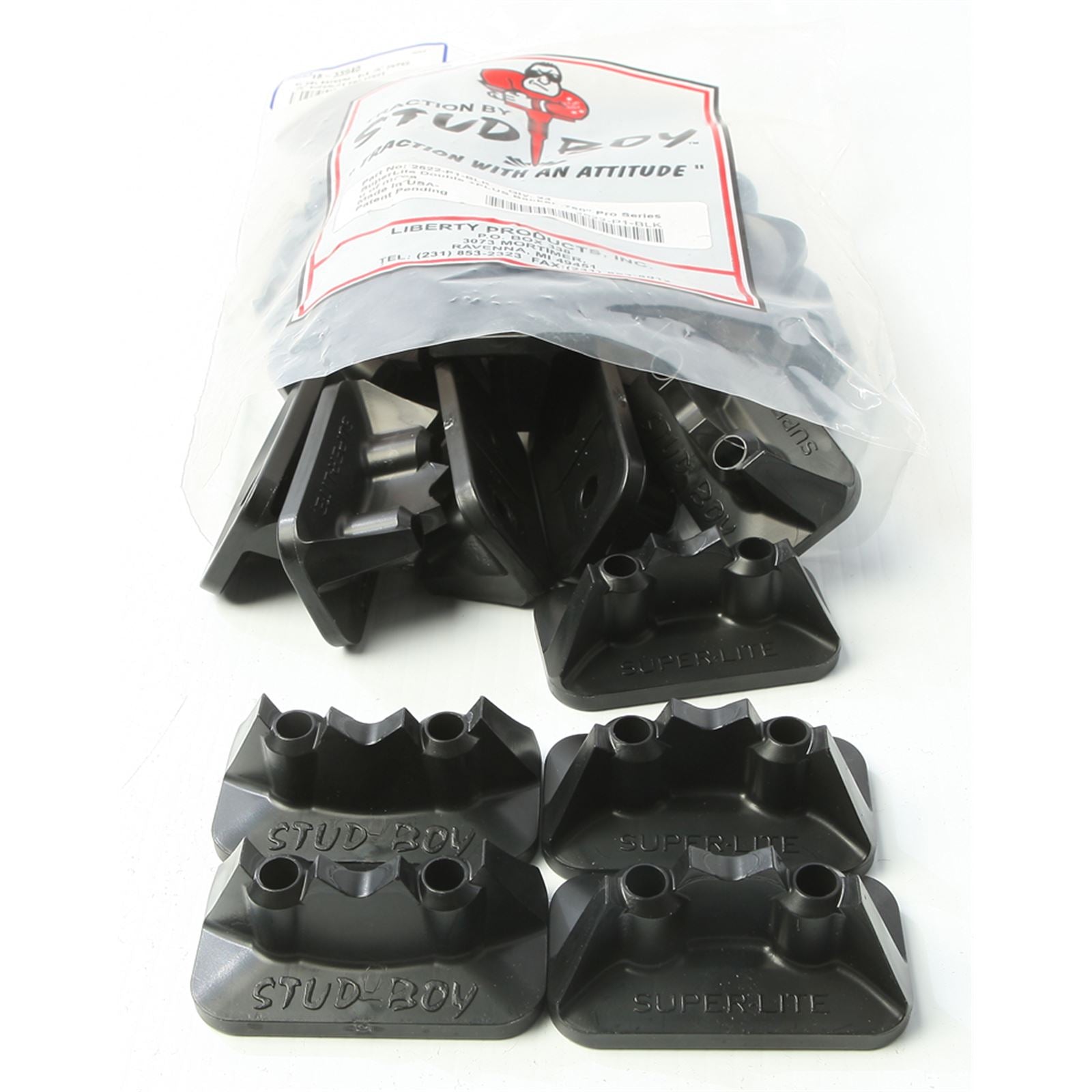 Stud Boy Super-Lite Pro Series Double Backers .75" - 24/Pack Black 2522-P1-BLK_314933