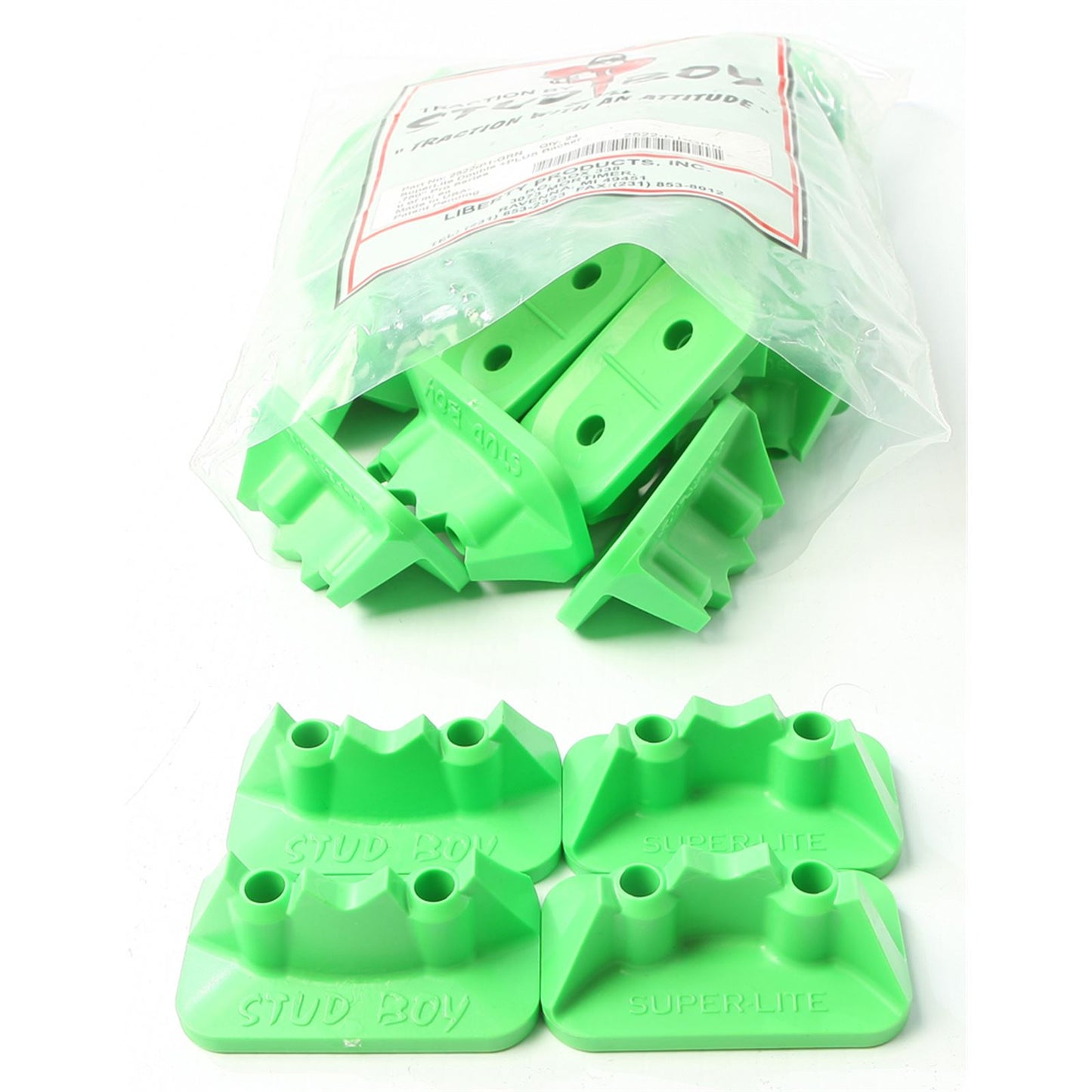 Stud Boy Super-Lite Pro Series Double Backers .75" - 24/Pack Green 2522-P1-GRN_1477517