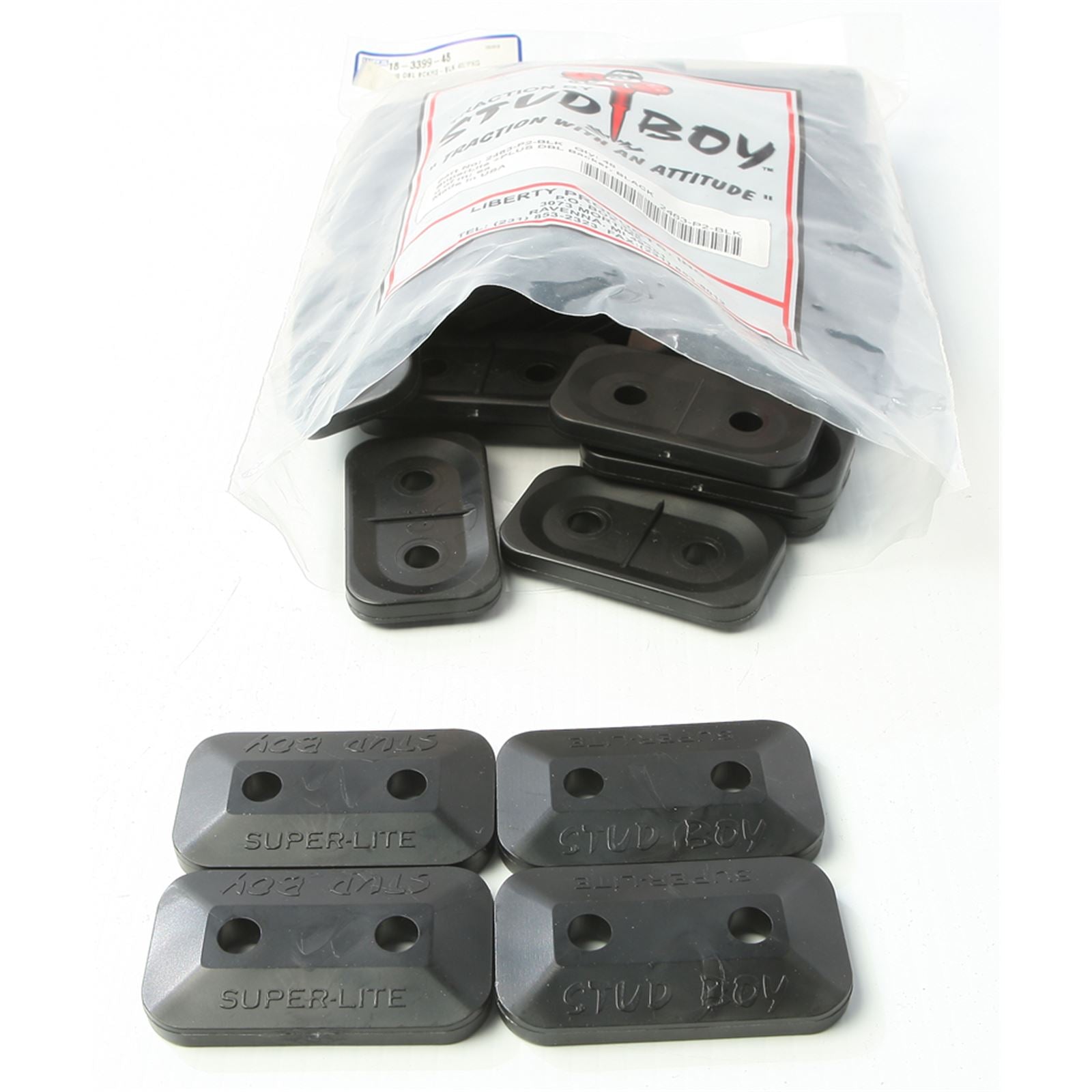 Stud Boy Super Lite Plus Double Black 48/Pack 2463-P2-BLK_315023