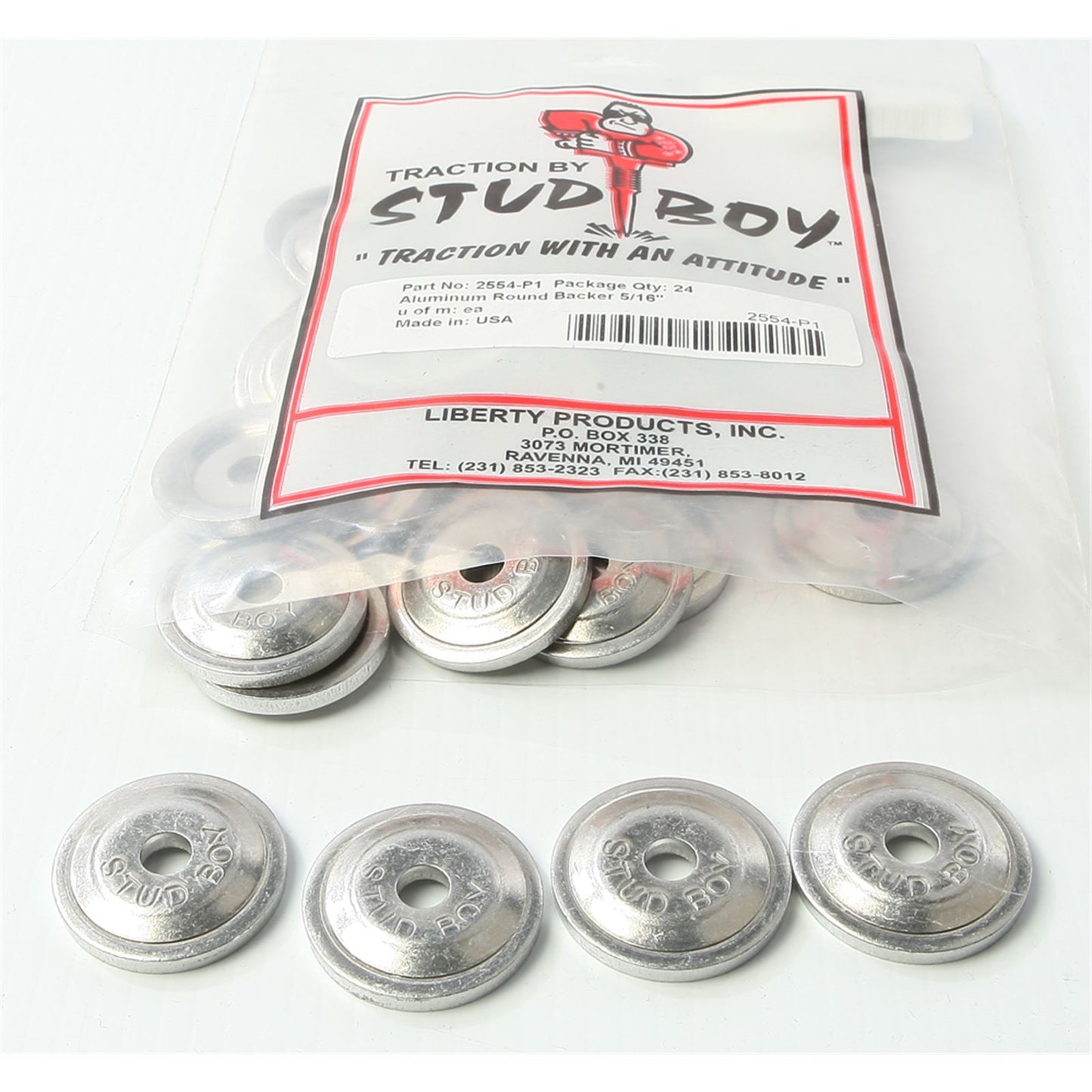Stud Boy Power Plate Round Backers - 24/Pack 2554-P1_315047
