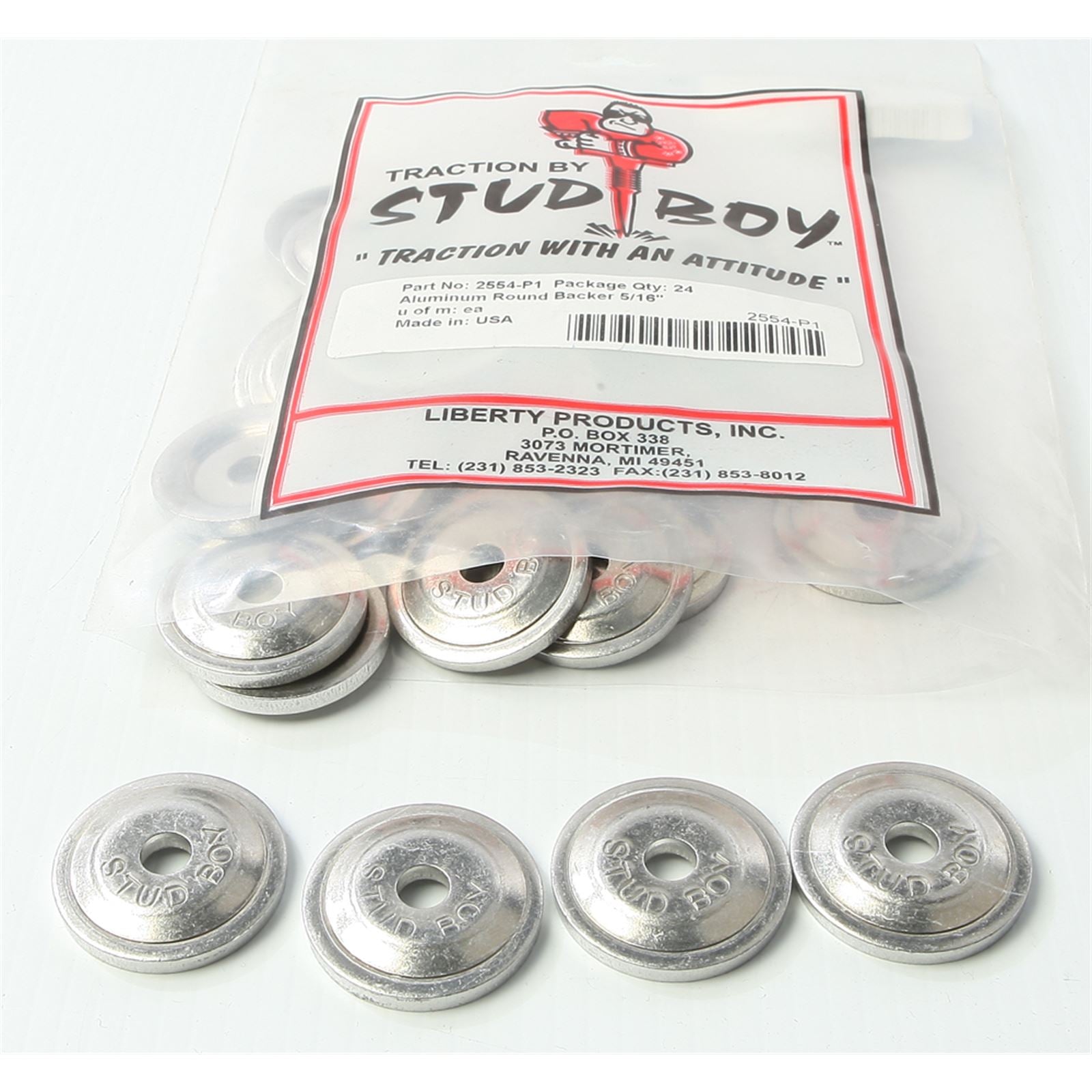 Stud Boy Power Plate Round Backers - 24/Pack 2554-P1_315047
