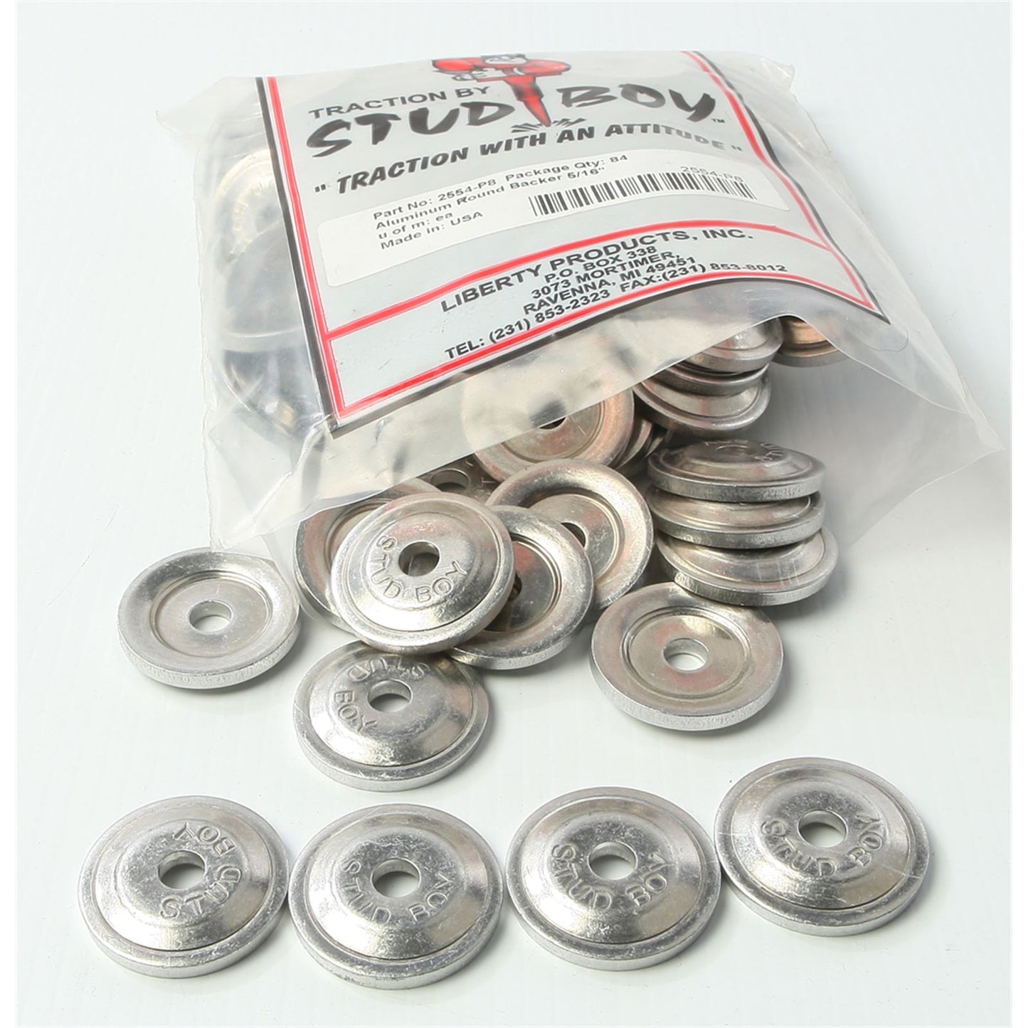 Stud Boy Power Plate Round Backers 84/Pack 2554-P8_315048