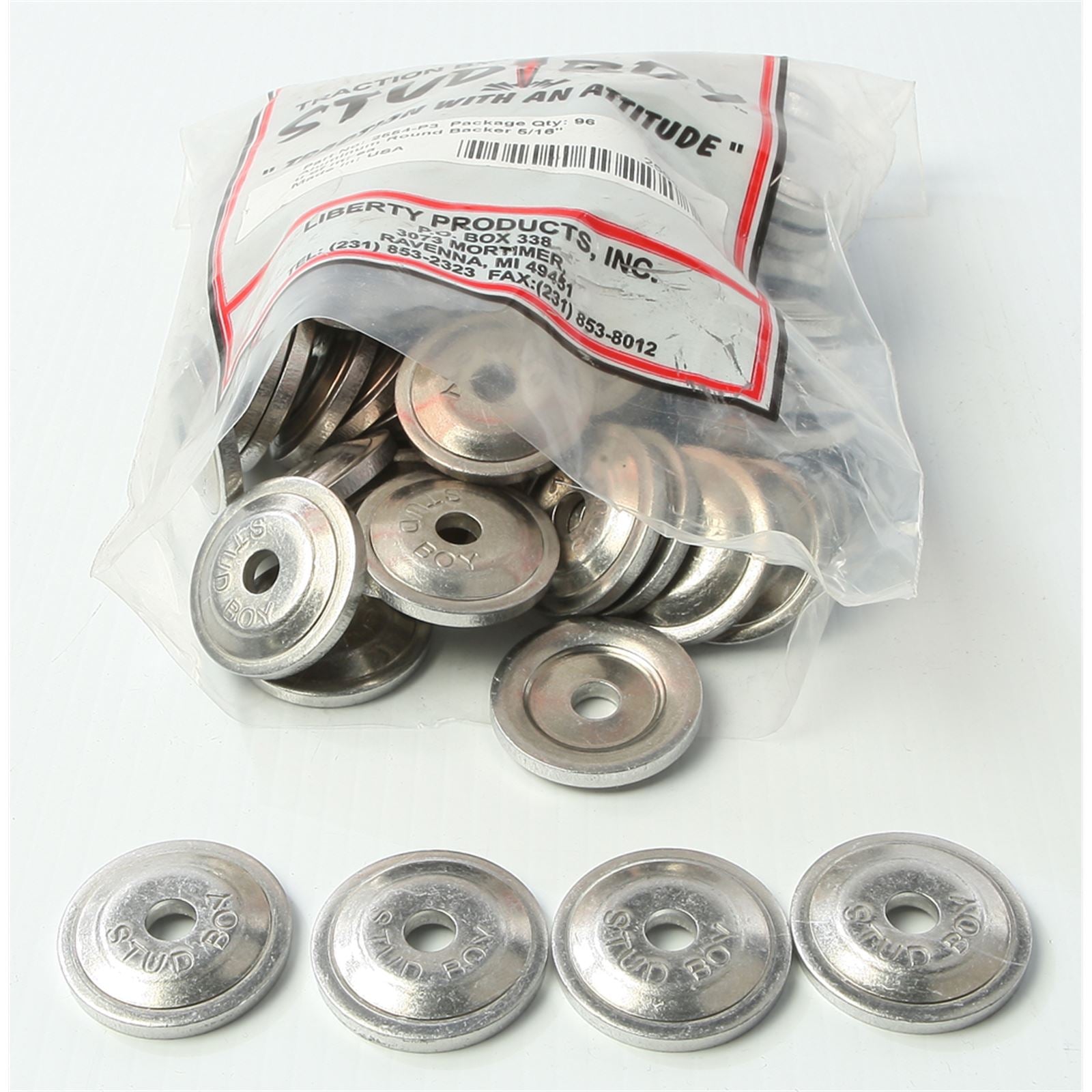 Stud Boy Power Plate Round Backers 96/Pack 2554-P3_315049