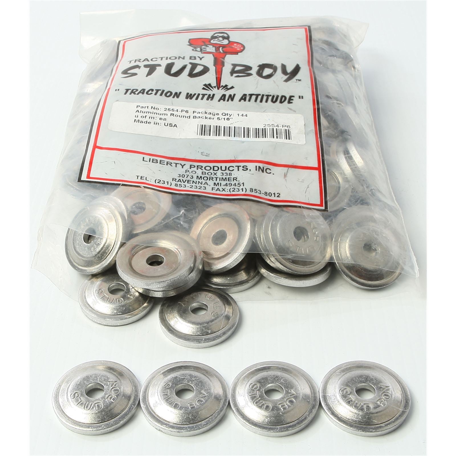Stud Boy Power Plate Round Backers 144 Pack 2554-P6_315050