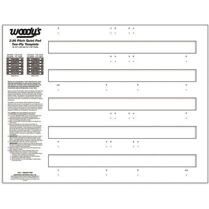 Woodys Template 2.86 Pitch Quiet 286QUIET-TEMP_315054