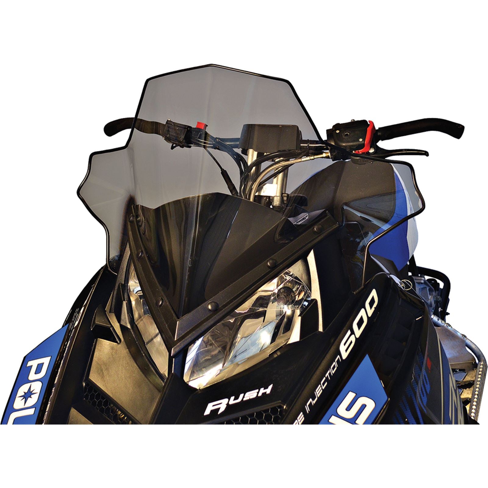 Powermadd Cobra Windshield - 16.5" - Low - Smoke - for Polaris 11821_315321