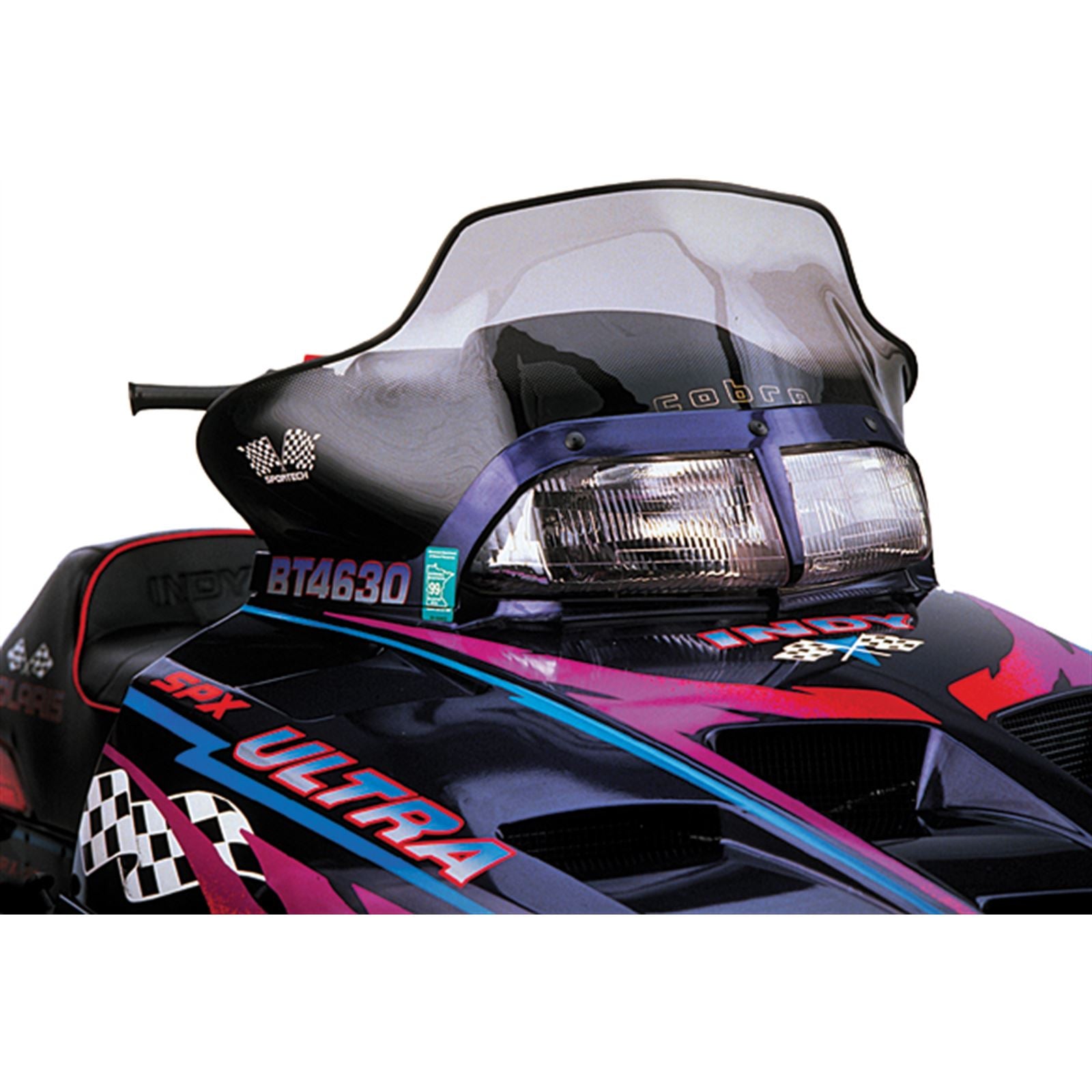 Powermadd Cobra Windshield Indy Smoke/Black - Snowmobile 11430_315327
