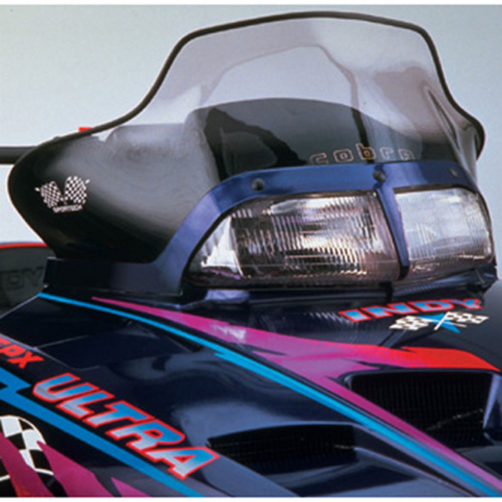 Powermadd Cobra Windshield Indy Smoke/Black - Snowmobile 11430_605681