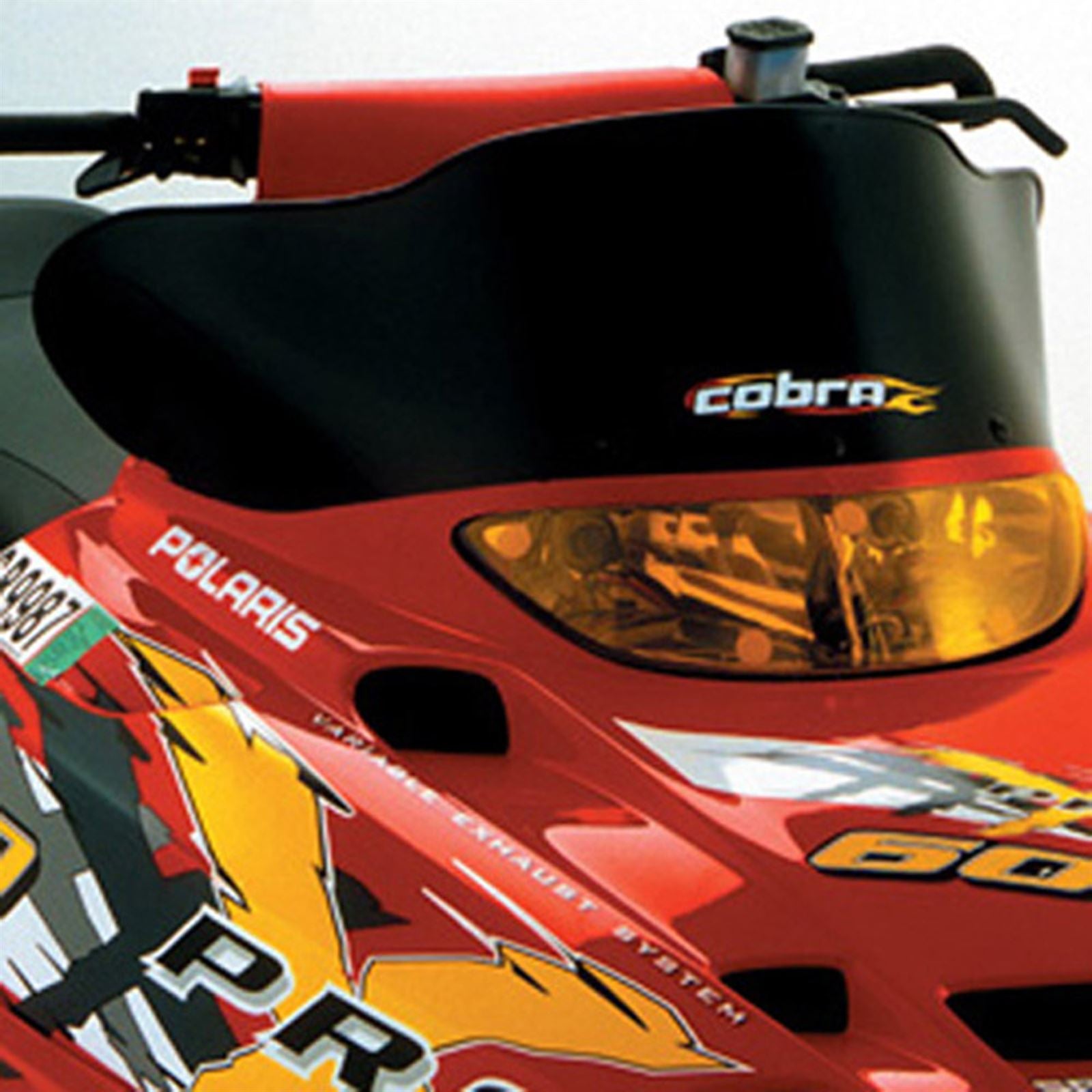 Powermadd Cobra Windshield - 8.5" - Extreme Low - Black for Polaris - Snowmobile 11511_605697