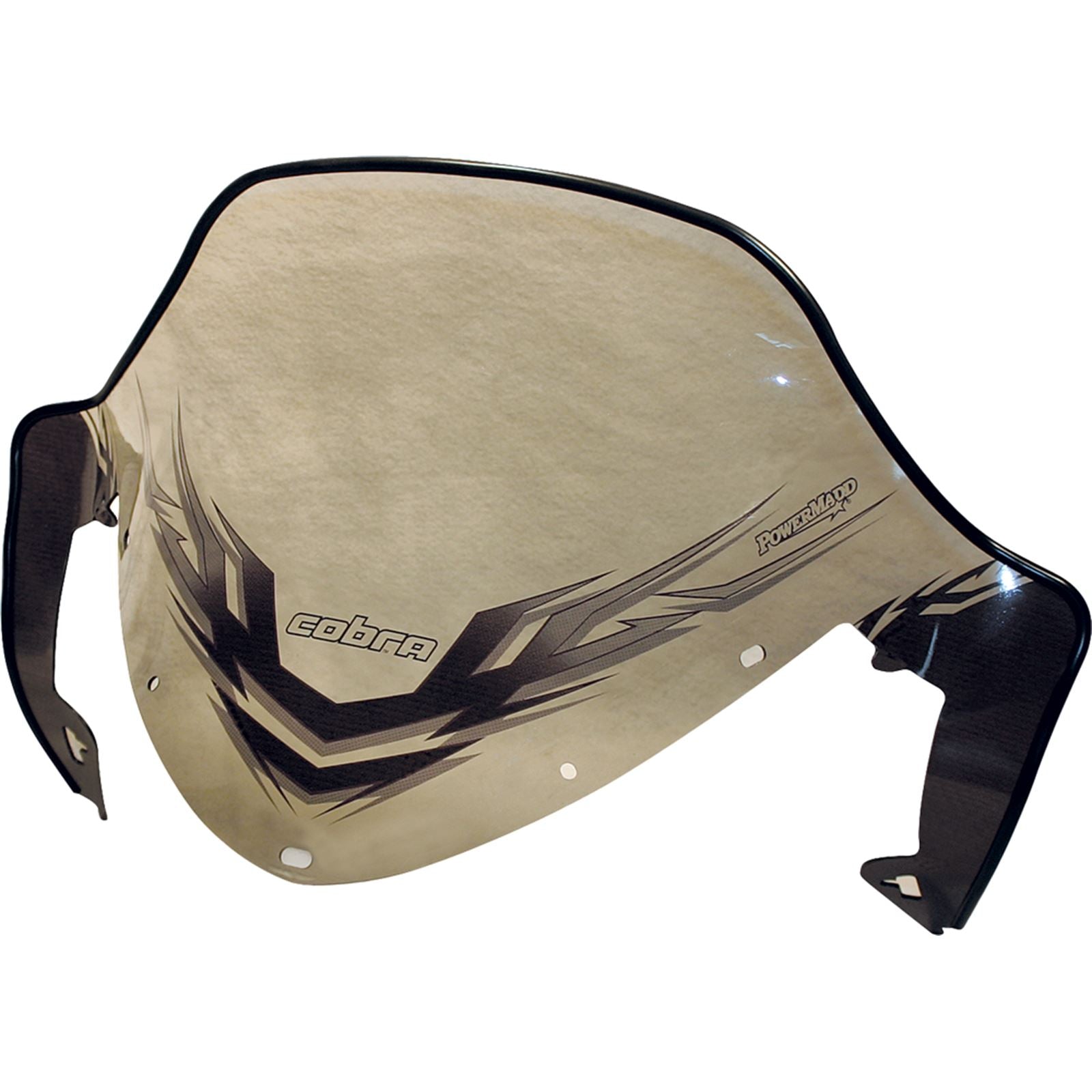 Powermadd Cobra Windshield - 13" - Clear/Black for Polaris - Snowmobile 11931_315362