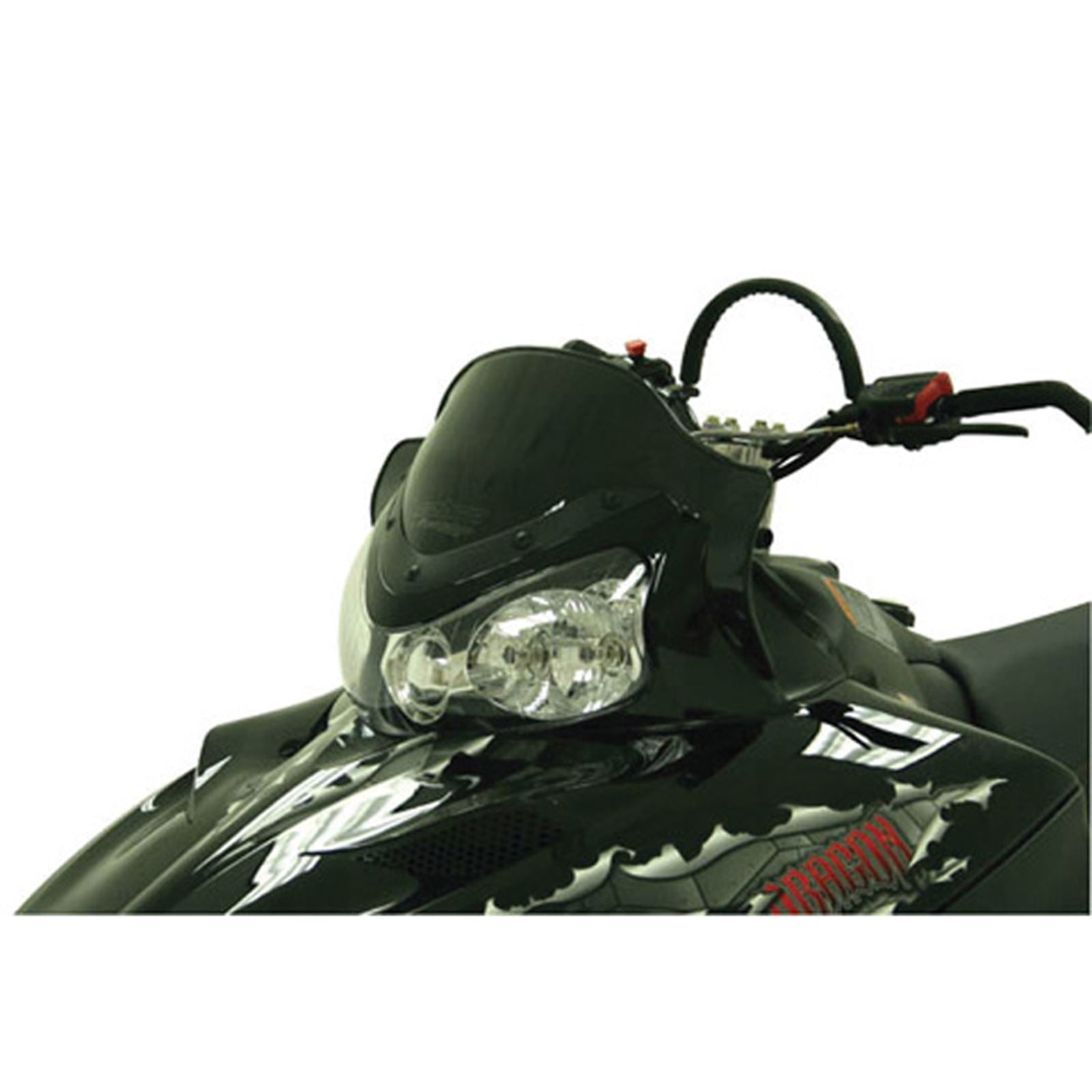 Powermadd Cobra Windshield - 11.5" - Low - Black for Polaris - Snowmobile 11922_605713