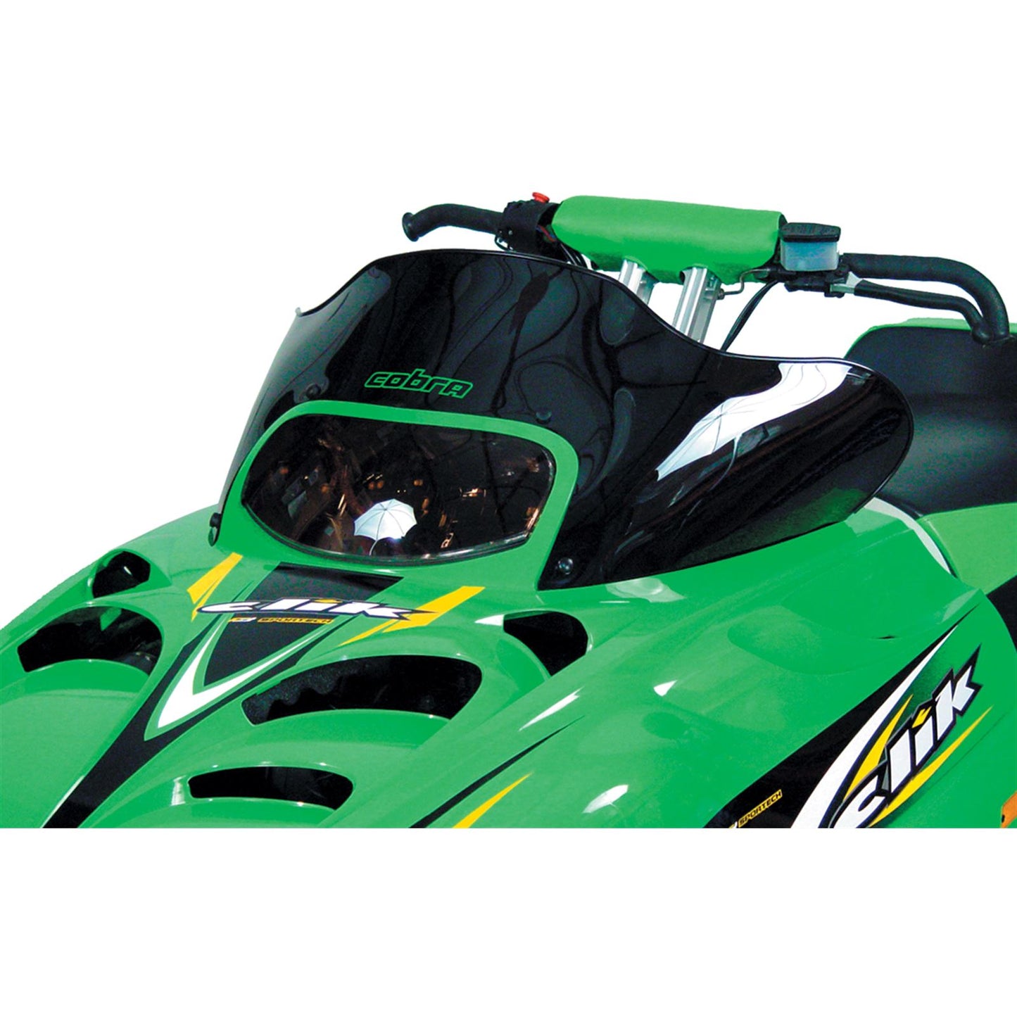 Powermadd Cobra Windshield - 10.25" - Low - Black - Arctic Cat - Snowmobile 12323_503170