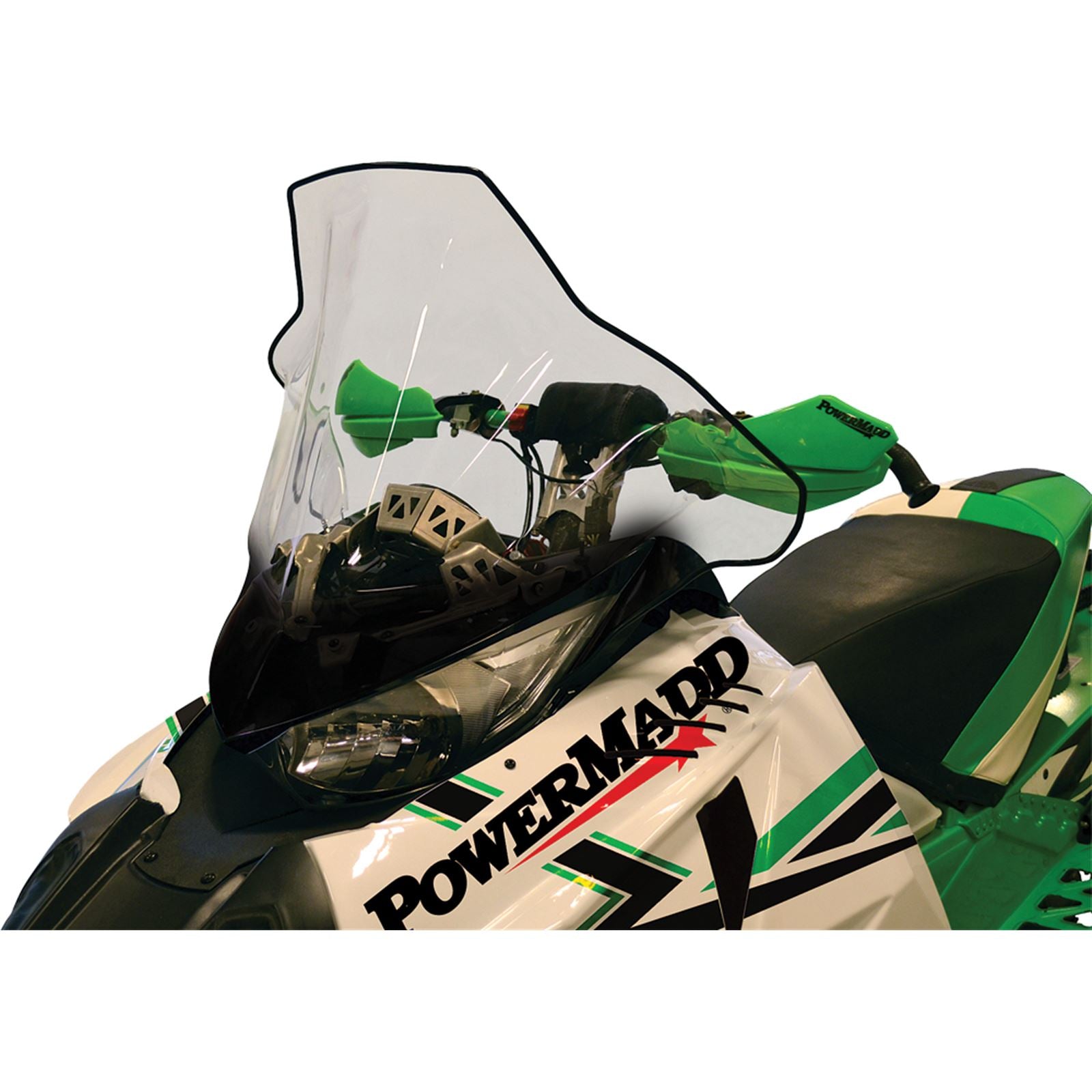 Powermadd Cobra Windshield - 19" - Tall - Clear/Black - Arctic Cat - Snowmobile 12040_315373
