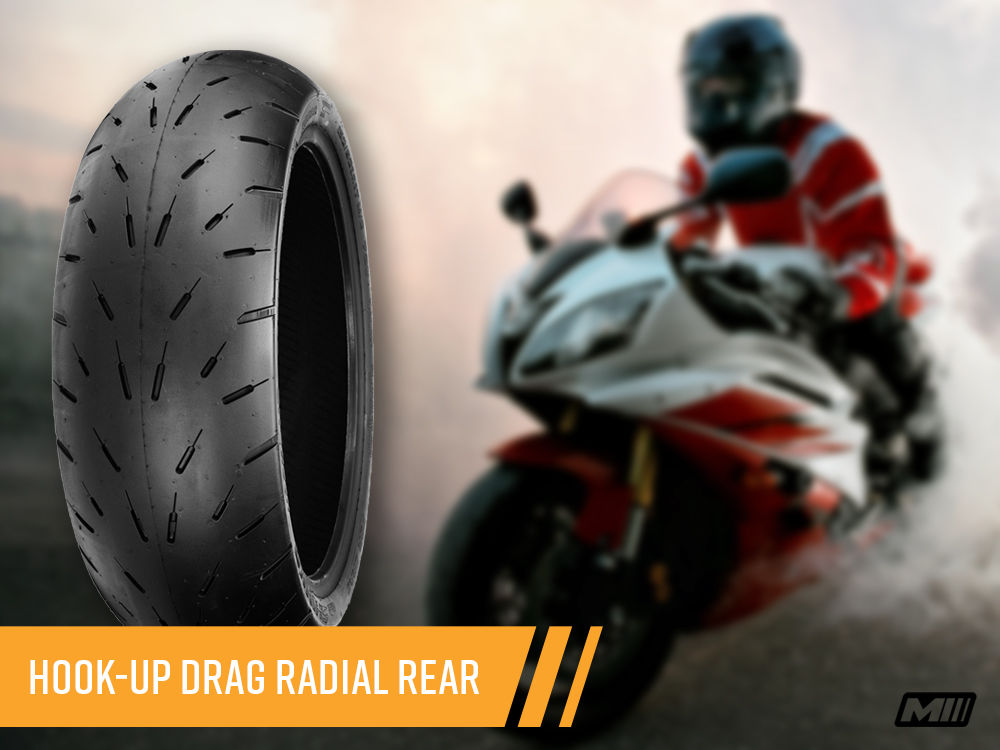 Feature of Shinko's Hook-Up Drag Radial Rear Tire